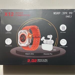 X12 Watch Ultra and Airpods Pro - Orange